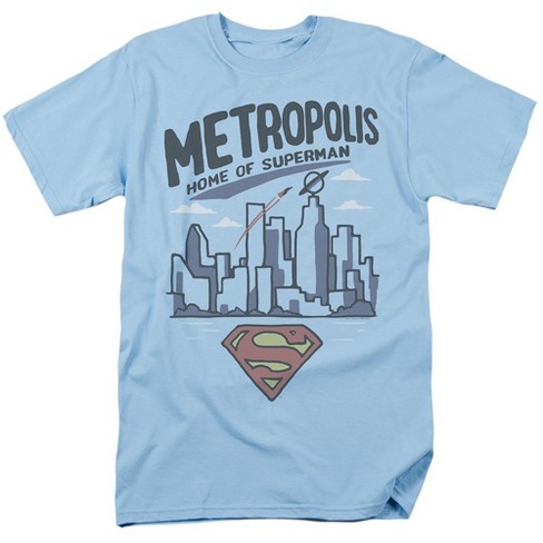 Superman The City of Sl Adult T Shirt, Light Blue - image 1 of 4