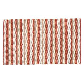 Park Designs Kingswood Red and Cream Chindi Rag Rug 3 ft X 5 ft