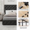 GOCAPTAIN Bed Frame with 4 Storage Drawers and Adjustable Headboard, Linen Upholstered Platform Bed Frame, Diamond Button Tufted - 4 of 4