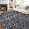 Machine-washable area rug. Vintage style with bohemian marble pattern, ultra-thin design. For living rooms, bedrooms, dining rooms, playrooms - 2 of 4