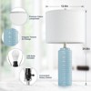 GTCLIGHTING 24.8" Modern Ceramic Bedside Lamp Set of 2, 3 Color Temperature Bulbs Included - Farmhouse Nightstand Lamps for Living Room Bedroom - 2 of 4