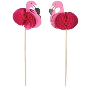 Beistle Flamingo Picks, 7", 2 packs of 24 (48/Pkg) Multicolored - 1 of 1