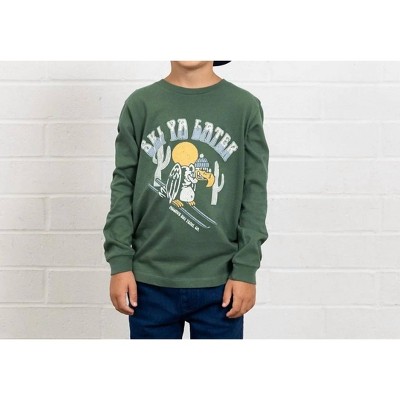 Boy's Long Sleeve Ski Ya Later Tshirt - TINY WHALES