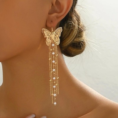 Paaaawaters 18K Gold-Plated Bow Earrings - Symmetrical Mirror-Finish Stainless Steel Jewelry, Hypoallergenic