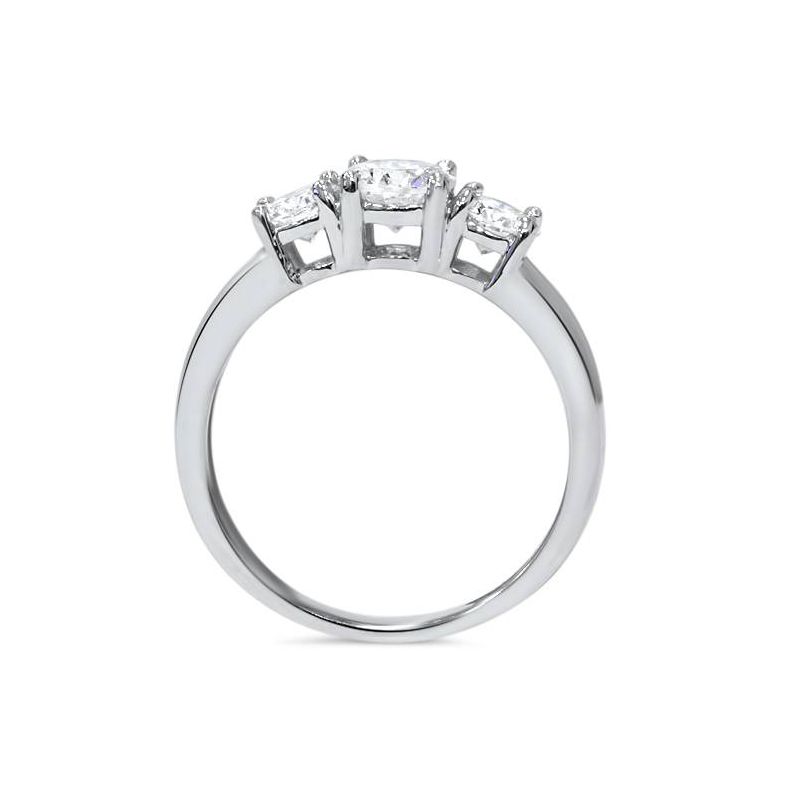 Pompeii3 1ct Diamond 3 Three Stone Engagement Ring 10K White Gold, 2 of 6