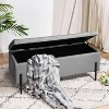 Coucou Rectangle Upholstered Flip Top Storage Benches -Maison Boucle - 3 of 4