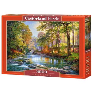 3000 Piece Jigsaw Puzzle, Along the River, Forest stream, Relaxing scene, Charming view jigsaw, Nature puzzle, Adult Puzzle, Castorland C-300532-2 - 1 of 4