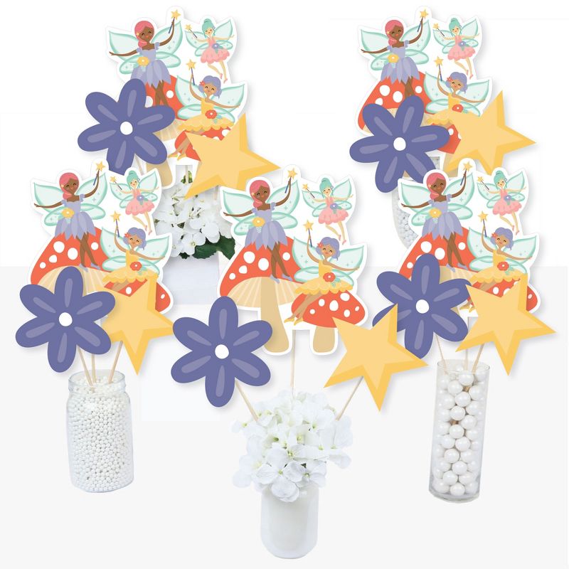 Big Dot of Happiness Let's Be Fairies - Fairy Garden Birthday Party Centerpiece Sticks - Table Toppers - Set of 15, 2 of 8
