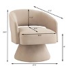 Velvet Swivel Barrel Chair,360° Rotating Accent Armchair with Open Back,27.5" Wide Lounge Chair for Living Room Bedroom-Baofuwish - 4 of 4