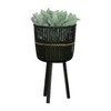 Okak Bamboo Tall Patio Planters Set of 3(S+M+L)/2(S+M) Decorative Flower  Pots for Herbs, Vegetables, Fruits, Indoor/Outdoor,6 Options - 3 of 4