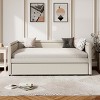 CAVINAS Twin Size Modern Style Upholstered Daybed Bed Frame with Trundle,Wooden Bed Frame for Bedroom,Guest Room - 3 of 4
