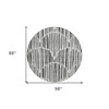 Gray Ivory And Charcoal Abstract Washable Indoor Outdoor Area Rug - 3 of 4