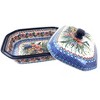 Blue Rose Polish Pottery 665 Ceramika Artystyczna Large Covered Baking Dish - 2 of 2
