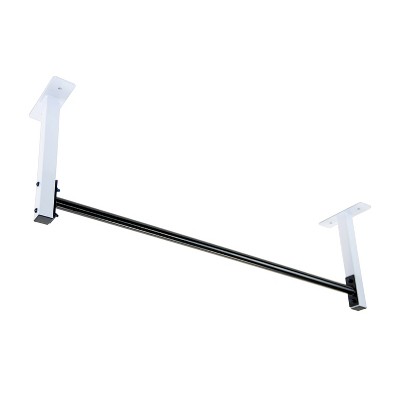Ultimate Body Press 48 Inch Steel Ceiling Mount Pull Up Bar for 8 Foot Ceilings with Sturdy Grip and 14 Inch Risers, Accommodates Up To 450 Pounds