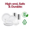 Smarty Had A Party White w/ Silver Vintage Plastic Tableware Set - 60 Sets - 4 of 4