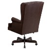 High Back Traditional LeatherSoft Tufted Executive Ergonomic Office Leather Chair Brown - Flash Furniture - 3 of 4