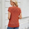 Cap Sleeve Chessboard Sweater with Crew Neck Lightweight Soft Knit Tops with Chest Pocket Summer Casual Tops for Women - 2 of 4