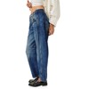 Imily Bela Womens Vintage Boyfriend Baggy Wide Leg Barrel Mid Rise Denim Ankle Pants - 3 of 4