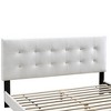 Royal Hampton Full Leatherette Bed with Checkered Tufted Headboard, White - 2 of 4