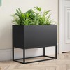 Lirago 3 ft. H x 1.5 ft. W Raised Garden Bed Metal Planter Box Black Rectangular Raised Gardens Planters with Trellis Elevated Planter - 4 of 4
