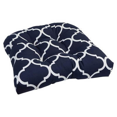 Blazing Needles, 19-inch U-Shaped Spun Polyester Outdoor Tufted Dining Chair Cushion
