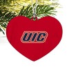 UIC Primary Logo Heart Love Wood Christmas Tree Holiday Ornament - 2 of 3