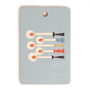 Showmemars Festive Candles Cutting Board Rectangle -Deny Designs - 1 of 3