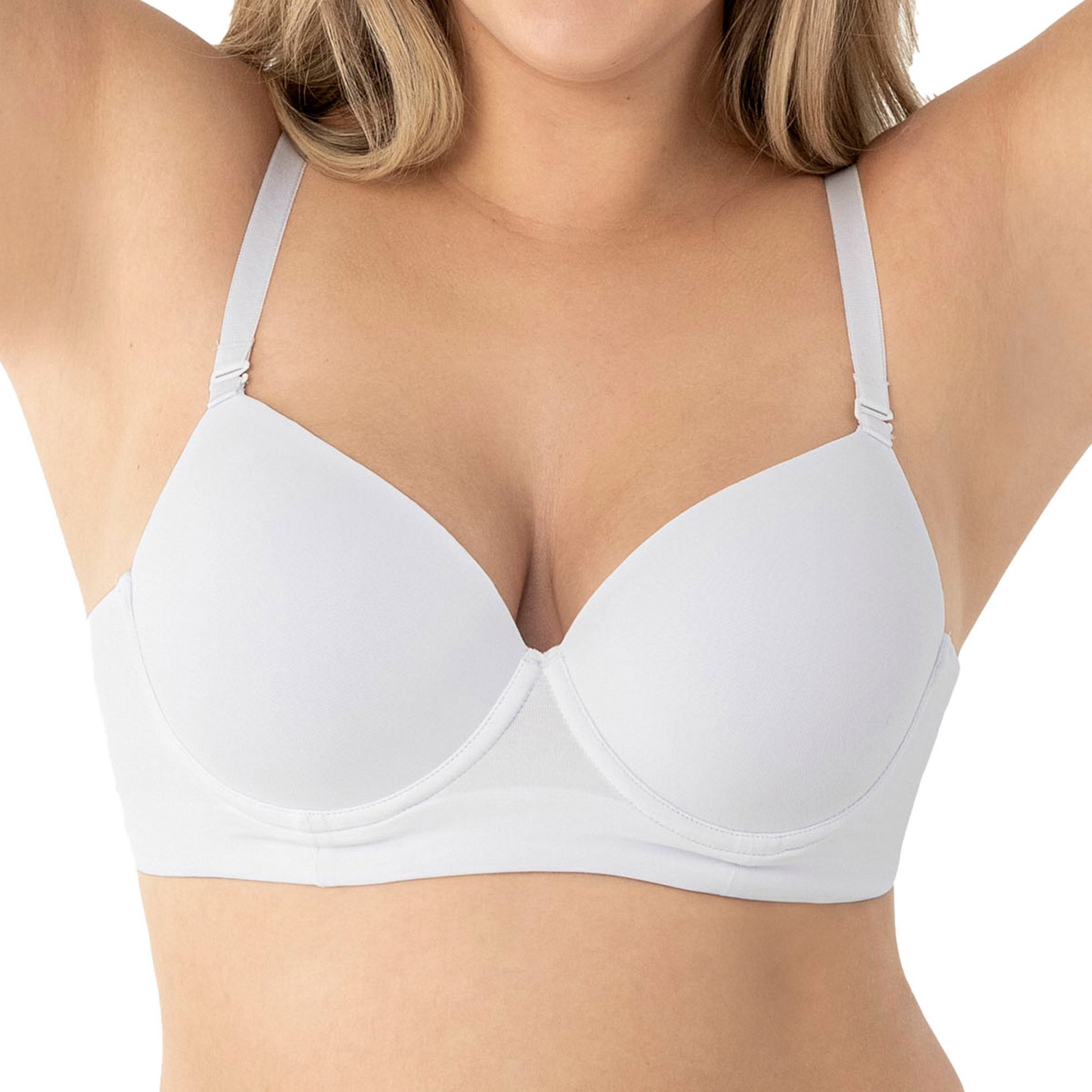 LeSensuel Triangular Push-Up Bra Underwire Womens Bras - White 36B
