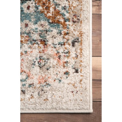 Cecil Beige and Ivory Oriental Synthetic 4' x 6' Area Rug