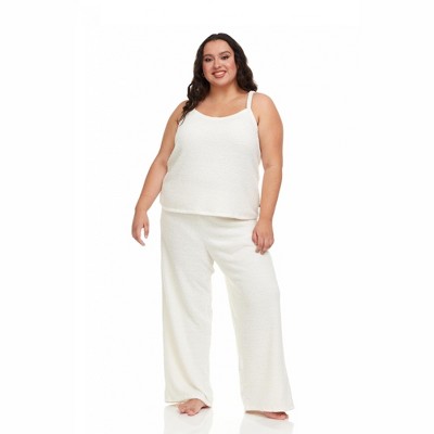 Women's Soft Plush Fleece Pajamas Lounge Set, Long Sleeve Top And Fuzzy  Pants With Pockets : Target