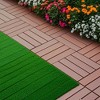 Cesicia 44 Packs Plastic Interlocking Decking Tiles, 12 X 12" Terrace Decking Tiles, Waterproof, All-Weather Use, Brown - 4 of 4