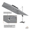 CASAINC 11 ft Square Cantilever Patio Umbrella with Tilt Patio and 360° Base Rotation - Base Not Included - 4 of 4