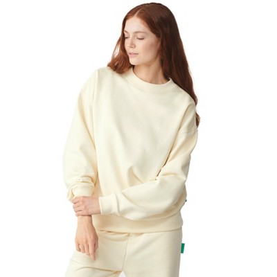 Future Planet Oversized Saturn Crewneck Sweatshirt Ivory