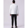 INSPIRE CHIC Men's Notch Lapel One Button Formal Solid Color Business Suit Jackets - 3 of 4