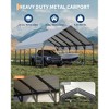 Metal Carport for 2 Cars, Heavy Duty Steel Frame for All Weather, Permanent Shelter for Boats, Full-Sized Pickup Trucks, and Tractors - 3 of 4