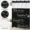 No Hook Black Family Shower Curtain with Snap - in Polyester Liner Set 72x 75 Inch Waterproof Washable - 4 of 4
