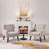 Yaheetech Set of 2 Button Tufted Armchairs with Solid Wood Legs for Living Room, Office, Bedroom, Small Nooks - 2 of 4