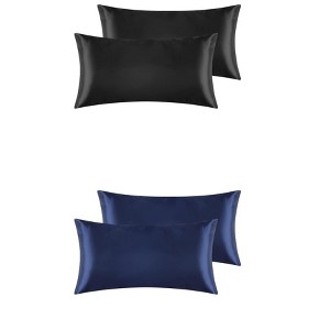 Unique Bargains Hair and Skin Envelope Closure Breathable Satin Pillowcase 4 Pcs - 1 of 4