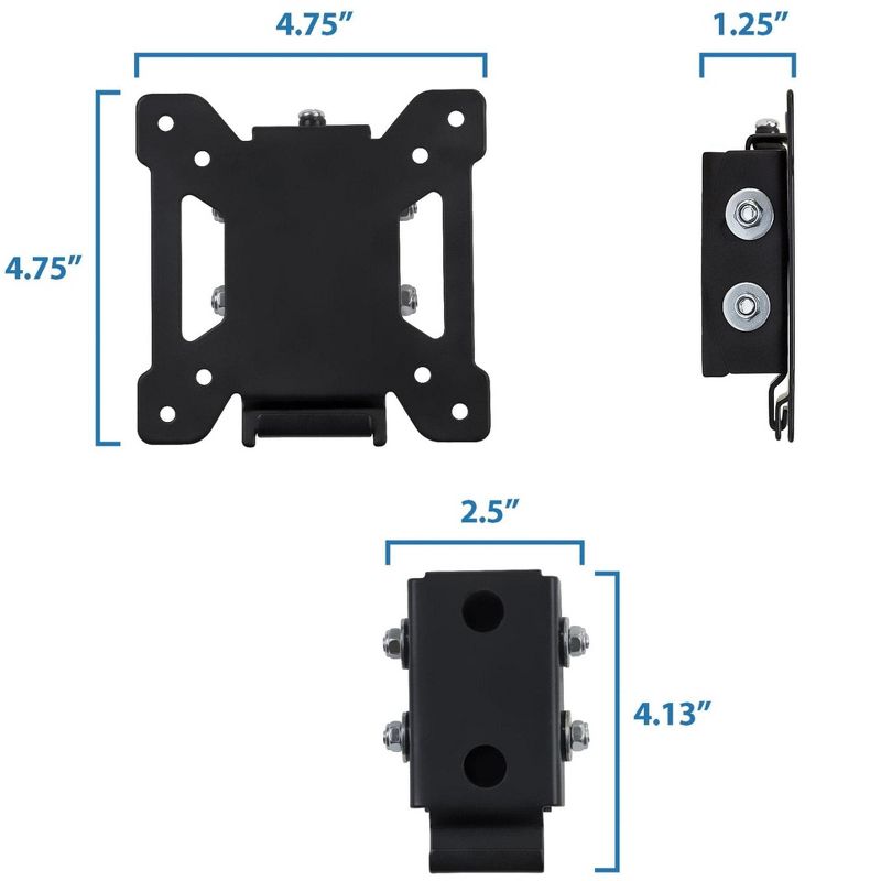 Mount-It! Tilting TV Wall Mount Bracket for Small TV and Computer Monitors, Low-Profile Design with Quick Release Function, Fits Up to 27 Inch Screens, 5 of 7
