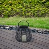 AZL1 Life Concept Decorative Lantern with Rattan Woven Candle Design Timer Function for Living Room Entryway Bedroom, Black, 16"*12"*12" - 4 of 4
