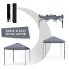 Anybear 10x10FT Dark Gray Pop Up Canopy Tent with Adjustable Legs - 2 of 4