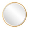 Howard Elliott 24" Round Black/Gold Trimmed Wood Framed Decorative Brando Wall Mirror: Modern Style, No Assembly Required - 2 of 4