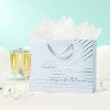 Wedding Blue Medium Gift Bag - Spritz™: Stripe Abstract Design, 10" x 12.75" x 5", Paper, Wedding Gift Bags - 2 of 3