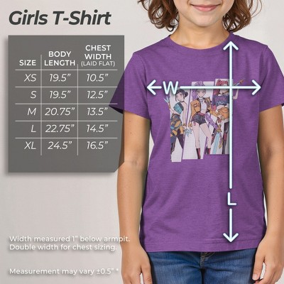 KPop Demon Hunters Girls' KPop Demon Hunters HUNTR/X Manhwa Comic Group Shot T Shirt - Purple Berry - Medium — фото 5