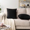 PAVILIA Set of 2 Throw Pillow Covers, Decorative Velvet Square Cushion Cases for Bed Sofa Couch Bedroom Living Room - 2 of 4