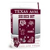 MasterPieces Officially Licensed NCAA Texas A&M Aggies - 6 Piece D6 Gaming Dice Set Ages 6 and Up - 2 of 3