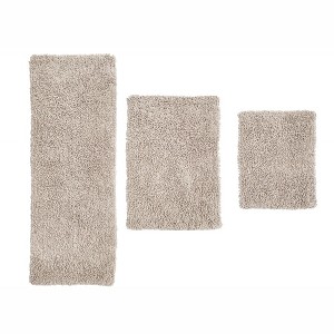 Fantasia Bath Rug Collection Cotton Shaggy Pattern Tufted Set of 3 Bath Rug Set - Home Weavers - 1 of 3