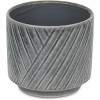 Cheung's Parlora Crossed Diagonal Pattern Straight Side Ceramic Pot - Medium - Gray - 4 of 4