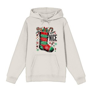 Nice Christmas Stocking Adult Long Sleeve Hoodie - 1 of 2