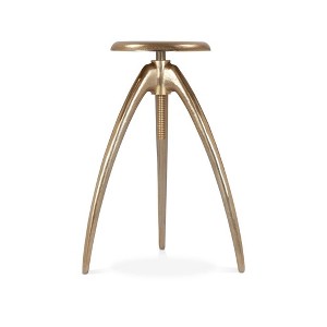 Meridian Furniture,Clara Gold Aluminum Counter/Bar Stool - 1 of 4
